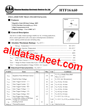 HTF16A60型号图片