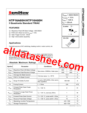 HTP16A60H型号图片