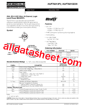 HUF76013P3型号图片