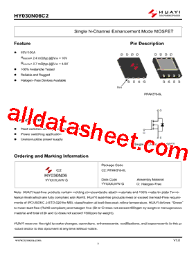 HY030N06C2型号图片