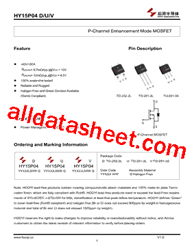 HY15P04V型号图片