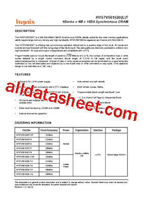 HY57V561620T-P型号图片