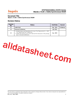 HY57V643220DLT-5型号图片