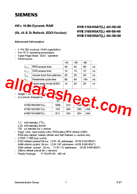 HYB3164165ATL-60型号图片