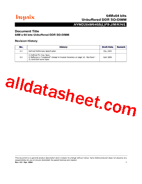 HYMD264M646BF8-J型号图片