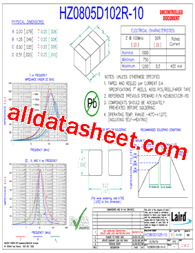 HZ0805D102R-10型号图片