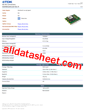 I6A4W010A033V-0S1-R型号图片