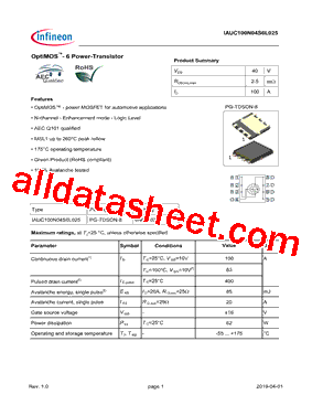 IAUC100N04S6L025型号图片