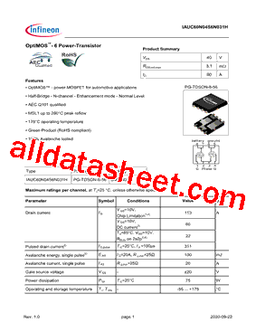 IAUC60N04S6N031H型号图片