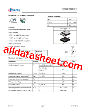 IAUT300N10S5N015型号图片