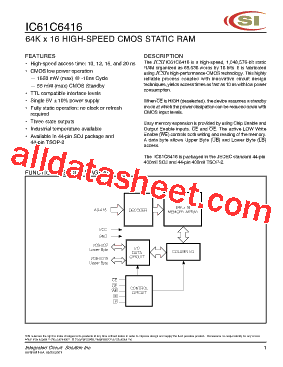 IC61C6416-20KI型号图片