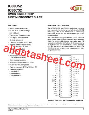 IC80C52-40PL型号图片