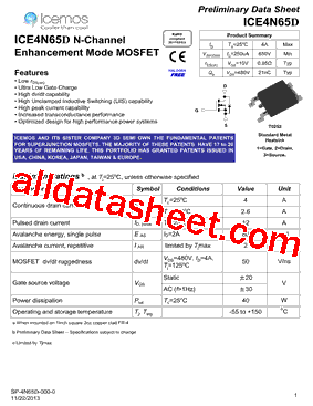 ICE4N65D型号图片