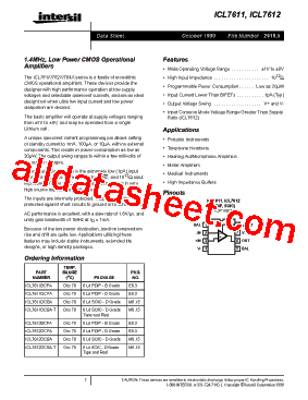 ICL7611BCPA+型号图片