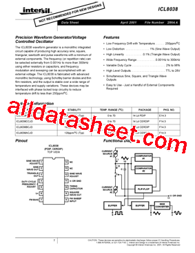 ICL8038型号图片