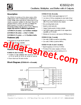 ICS552R-01IT型号图片