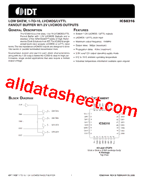 ICS8316型号图片