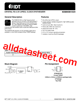 ICS843S1333型号图片
