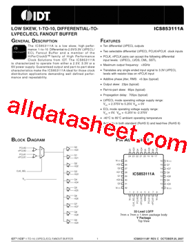 ICS853111AYT型号图片