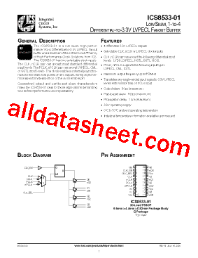 ICS8533AG-01T型号图片