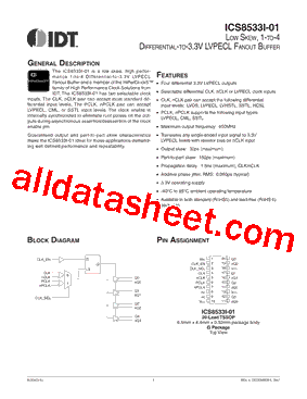 ICS8533AGI-01T型号图片