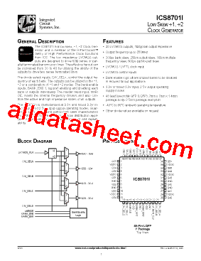 ICS8701CYIT型号图片