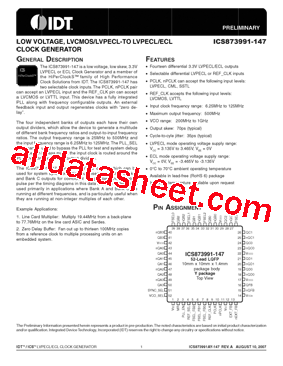 ICS873991-147型号图片