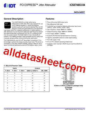 ICS874003-04型号图片
