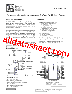 ICS9148F-53型号图片
