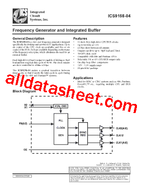ICS9158-04M型号图片