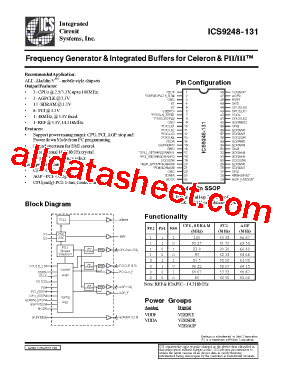 ICS9248-131型号图片