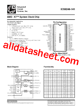 ICS9248-141型号图片