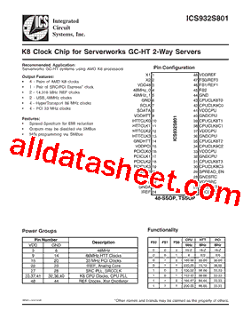 ICS932S801AFLFT型号图片