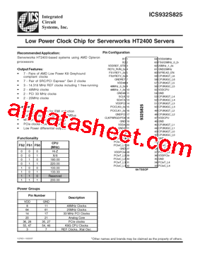 ICS932S825型号图片