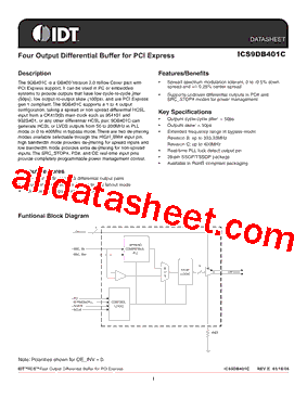 ICS9DB401C型号图片