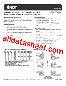 ICS9LPRS502型号图片