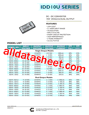 IDD10-05D5U型号图片