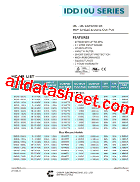 IDD10-05S2U型号图片