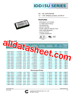 IDD15-12D1U型号图片