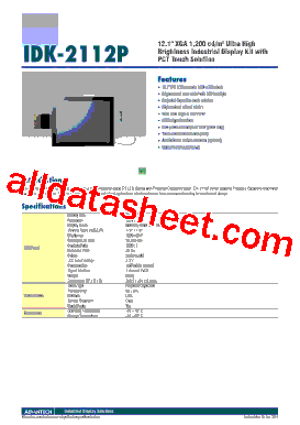 IDK-2112P-K2XGA1型号图片