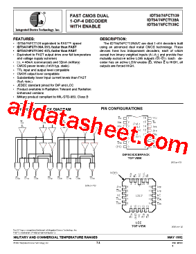 IDT54FCT139A型号图片