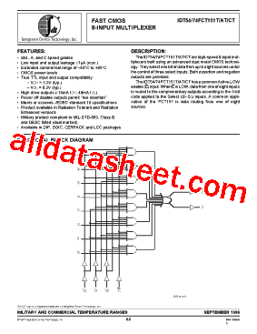 IDT54FCT151ATE型号图片