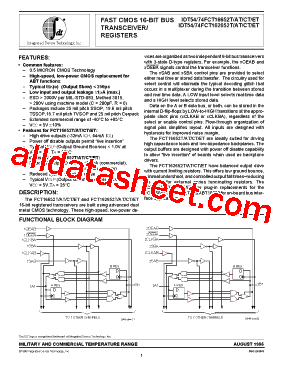 IDT54FCT162652CTEB型号图片