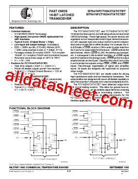 IDT54FCT16543T型号图片