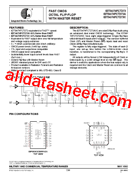 IDT54FCT273ASO型号图片