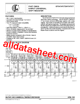 IDT54FCT299ATLB型号图片