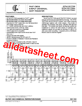 IDT54FCT299C型号图片