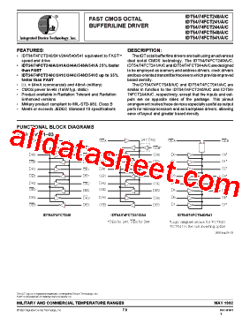 IDT54FCT541AEB型号图片