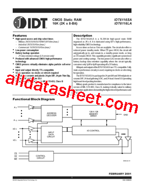 IDT6116SA25P型号图片