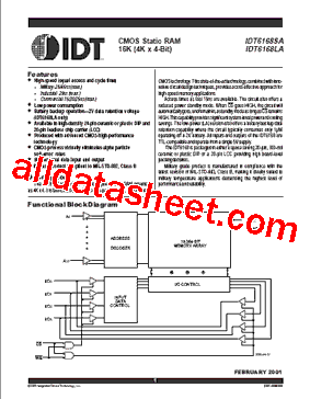 IDT6168LA45P型号图片